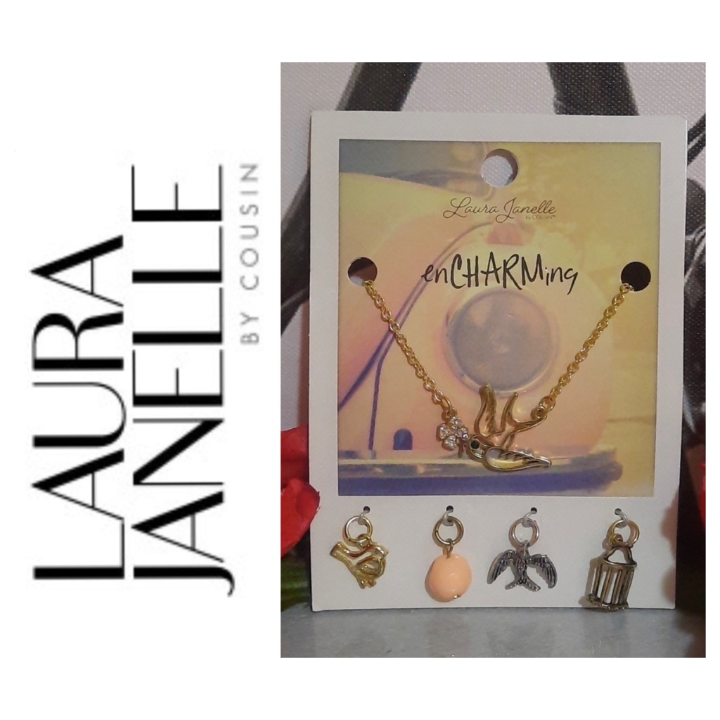 Laura Janelle Encharming Bird Necklace W/4 Charms